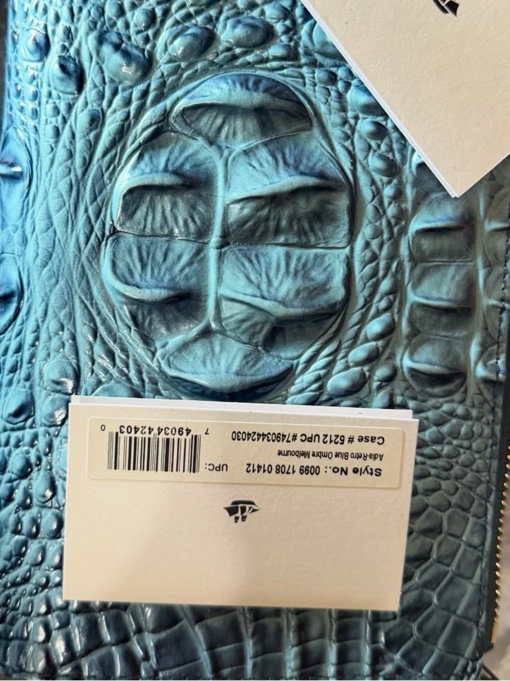 HTF Brahmin Adia Retro BLUE 2x EYES Wristlet Clutch Wallet NWT SIMILAR TO DAISY